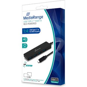 Bild für MediaRange USB Type-C auf USB 3.0 Verteiler 1:4