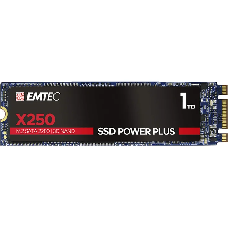 EMTEC SSD Power Plus X250 - Solid-State-Disk - 1 TB - intern - M.2 2280 - SATA 6Gb/s (ECSSD1TX250) – Bild 2