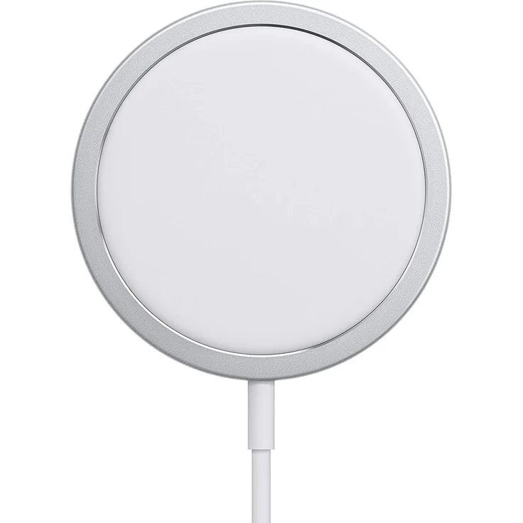 Apple MagSafe Charger MHXH3ZM/A, magnetisches Ladegerät, Qi Ladestation, weiß, silber – Bild 3