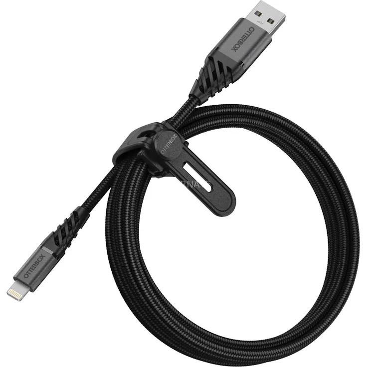 Otterbox Premium Ladekabel Lightning > USB-A Kabel, schwarz, 2 Meter