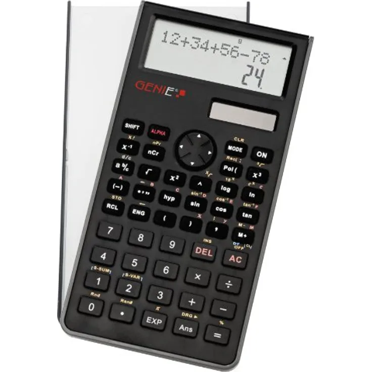 Genie 82 SC technisch-wissenschaftlicher Rechner (240 Funktionen, 10 Stellen, 2 zeiligem Display, Inkl. Schutzdeckel) schwarz