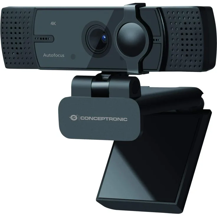 Conceptronic AMDIS07B - Web-Kamera - Farbe - 8,3 MP - 3840 x 2160 - 4K - feste Brennweite - Audio - USB2.0 - MJPEG, YUY2 - Gleichstrom 5 V (AMDIS07B)