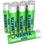 VARTA Recharge Accu Solar AAA Micro 550mAh Ni-Mh Akku (8er Pack, wiederaufladbar ohne Memory Effekt)
