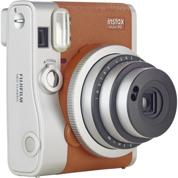 Fujifilm Instax Mini 90 Neo Classic Kamera, Sofortbildkamera, Braun – Bild 2