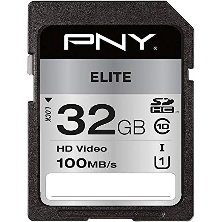 PNY Elite R100 SDHC 32GB, UHS-I U1, Class 10 (P-SD32GU1100EL-GE) – Bild 1