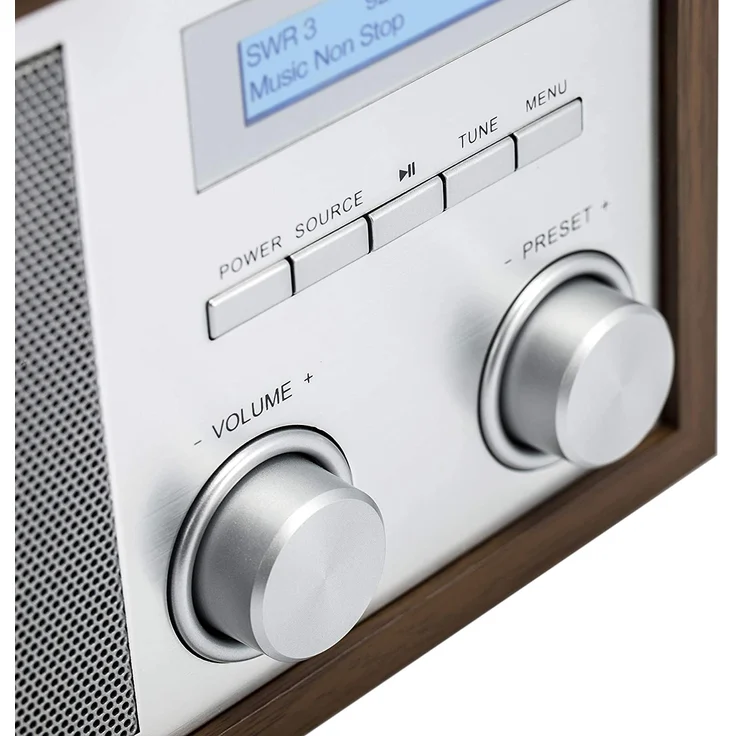Blaupunkt RXD-180-WN Retro-Radio mit UKW (FM), Streaming, Netzbetrieb, braun, silber – Bild 3