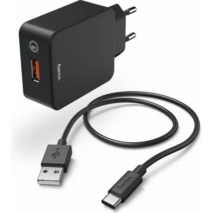 Hama 00183230 Ladegerät für Mobilgeräte Innenraum Schwarz - Ladegeräte für Mobilgeräte (Innenraum, AC, 12 V, 3 A, 1,5 m, Schwarz)