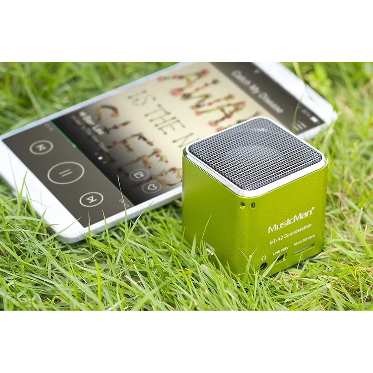 Technaxx MusicMan mini Wireless Soundstation BT-X2 Bluetooth-Lautsprecher mit Kartenleser, grün – Bild 7