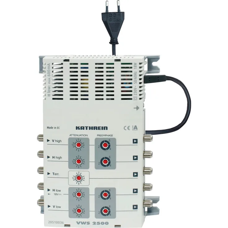 Kathrein VWS 2500 TV-Signalverstärker (F, Wechselstrom, 47-63, -20-55 °C, 148 mm, 205 mm)