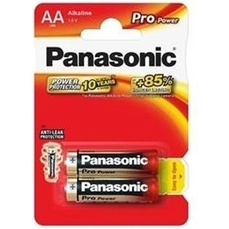 Panasonic Alkaline Blister 2 Batterien AA LR6 Pro Power – Bild 1