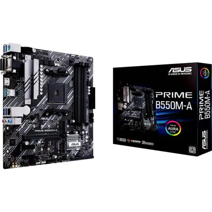 Asus PRIME B550M-A Mainboard Sockel AMD AM4 Formfaktor Micro-ATX Mainboard-Chipsatz AMD B550 – Bild 1