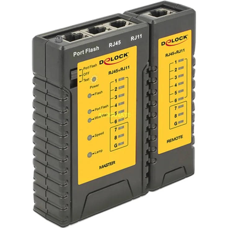 DeLock Netzwerk Tester RJ45-RJ12 LED Portfinder-Funkt