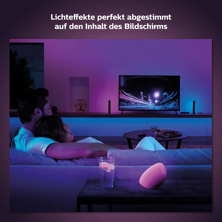 Philips Hue Play HDMI Sync Box, Synchronisation mit Heimkino, bis zu 4 HDMI-Geräte, 7 W, 240 V, schwarz – Bild 5