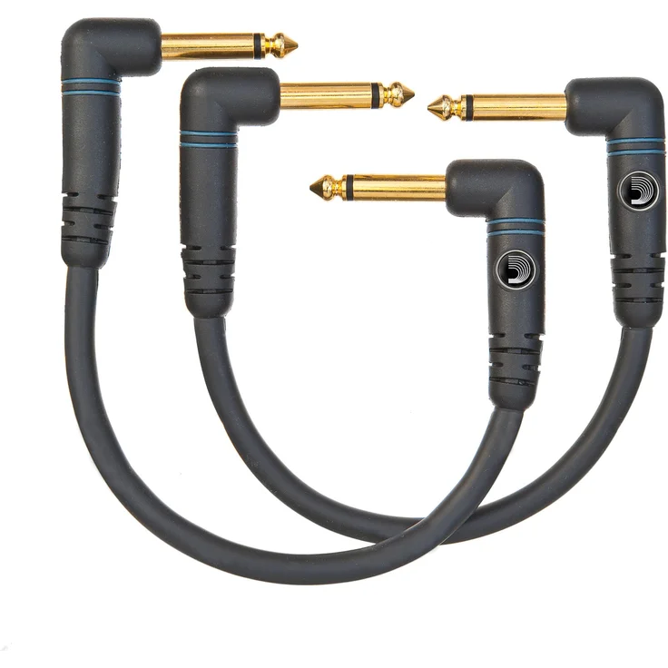 Planet Waves PW-PRA-205 Custom Series Cables Instrumentenkabel 0,15m (0,5 Fuß) schwarz – Bild 1