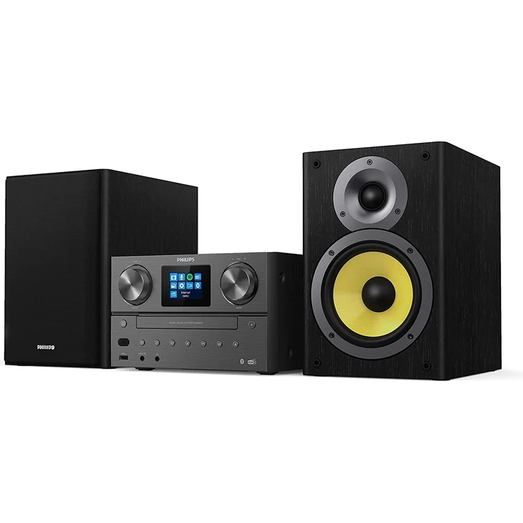 Philips TAM8905/10 Mini Stereoanlage mit Bluetooth und Internet Radio DAB+/UKW (USB, Spotify Connect, CD, MP3-CD, 100 W, Bassreflex-Lautsprechersystem, Digitale Sound Kontrolle) - 2020/2021 Modell – Bild 3