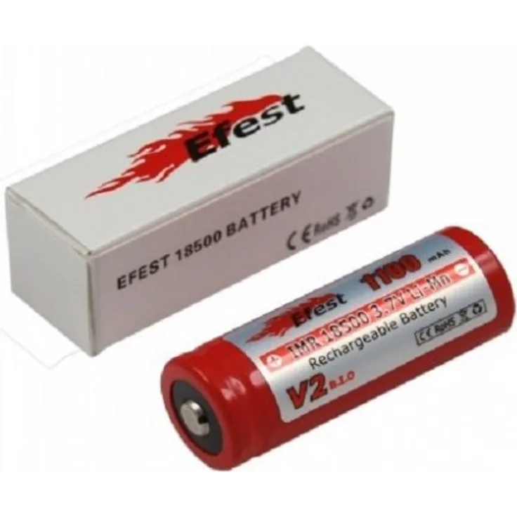 Efest IMR 18500 V2 - 1100mAh 3,7V (Pluspol erhöht)