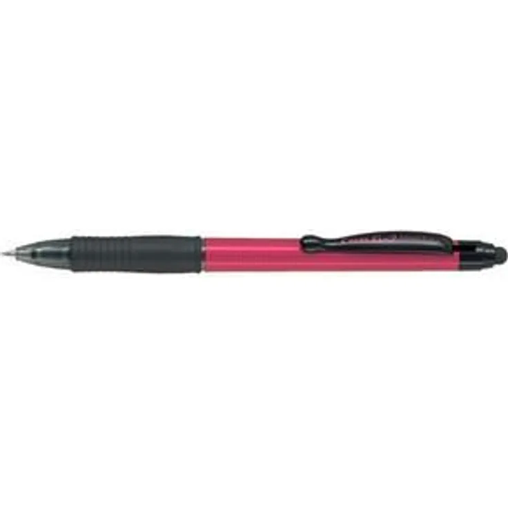 PILOT Eingabestift G-2 PENSTYLUS, Gehäusefarbe: rot Gelschreiber mit Touchpen-Funktion, Softtouch-Stiftspitze für exakten Bedienkomfort, Stiftspitze aus weichem Silikon, mit Clip-Halterung, Strichfarbe: schwarz, mit Druckmechanik, gummierte Griffzone, nac