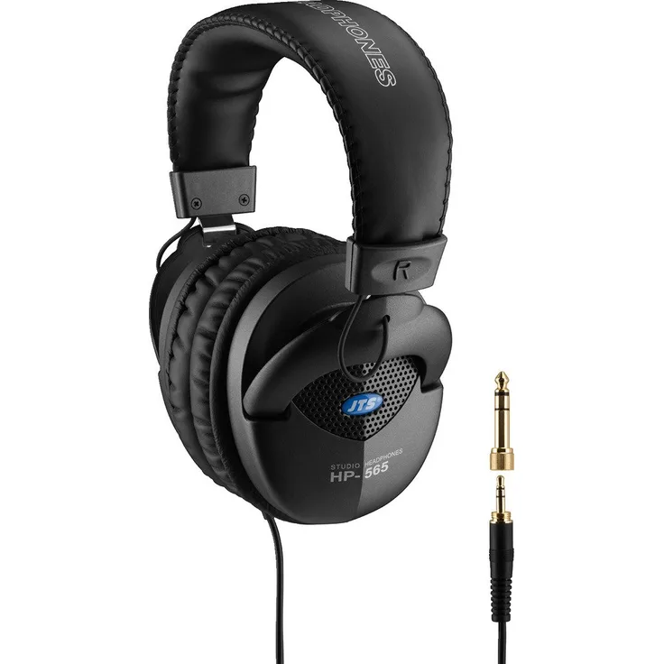 JTS HP-565 professioneller Studio-Kopfhörer mit hervorragender Klang-Qualität, halboffenes Over-Ear System mit satter Bass-Wiedergabe, in Schwarz