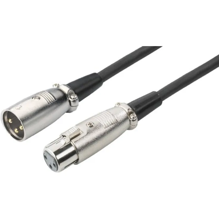 Img Stage Line MEC-20-SW Mikrofonkabel (XLR-Stecker - XLR-Kupplung) 6m schwarz
