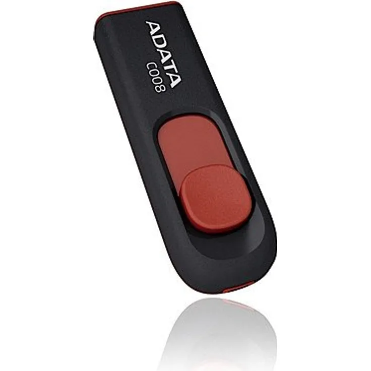 Adata 32GB USB-Stick C008 Slider USB 2.0 schwarz rot