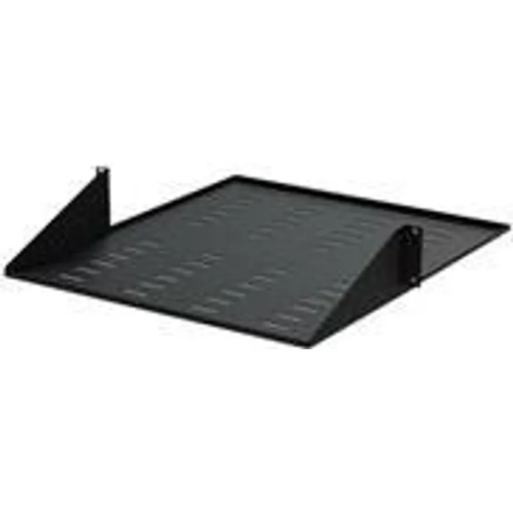 StarTech.com CABSHF2POSTV2 Serverschrank Fachboden (Zentrierte Anbringung, schwarz, Traglast 34 kg, EIA 310-konform, Fest)