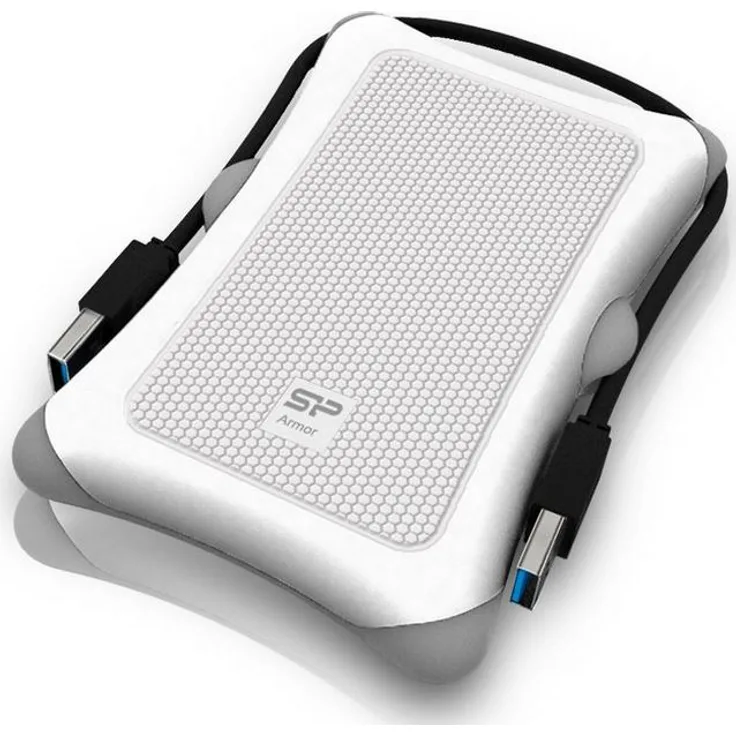 SILICON POWER Armor A30 - Festplatte - 2 TB - extern (tragbar) - 2.5 Zoll (6.4 cm) - USB 3.0 - weiß (SP020TBPHDA30S3W)