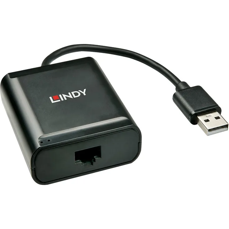 LINDY 42679 Verbindet USB 2.0 Devices Geschwindigkeit, 480Mbit-s über eine Distanz bis 60m mit Hilfe Cat.5-6-7'' Netzwerkkabel schwarz