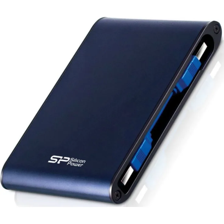 SILICON POWER Armor A80 - Festplatte - 1 TB - extern (tragbar) - 2.5 Zoll (6.4 cm) - USB 3.0 - Blau (SP010TBPHDA80S3B)