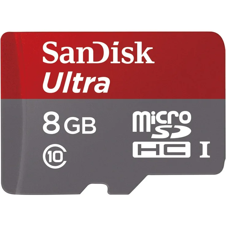 SanDisk Ultra Android microSDHC 8GB bis zu 48 MB/Sek, Class 10 Speicherkarte + SD-Adapter