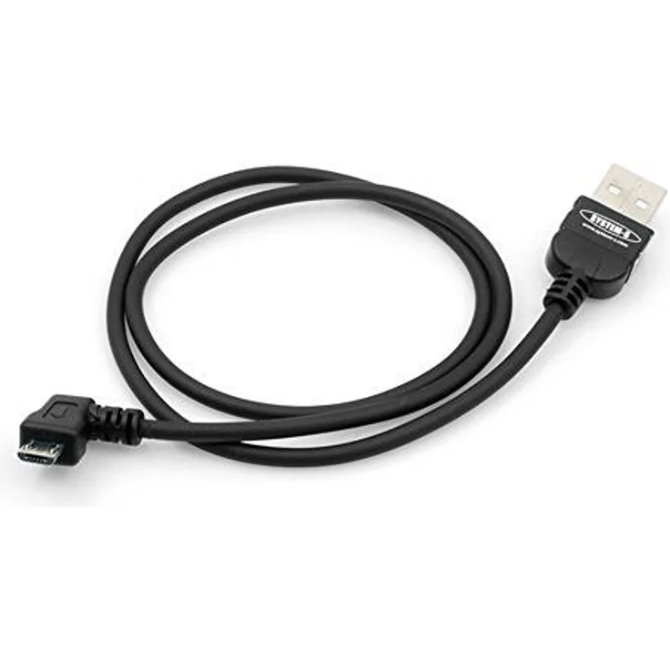 SYSTEM-S Micro USB Kabel Datenkabel Ladekabel mit 90° Winkelstecker 90 Grad gewinkelt 50 cm