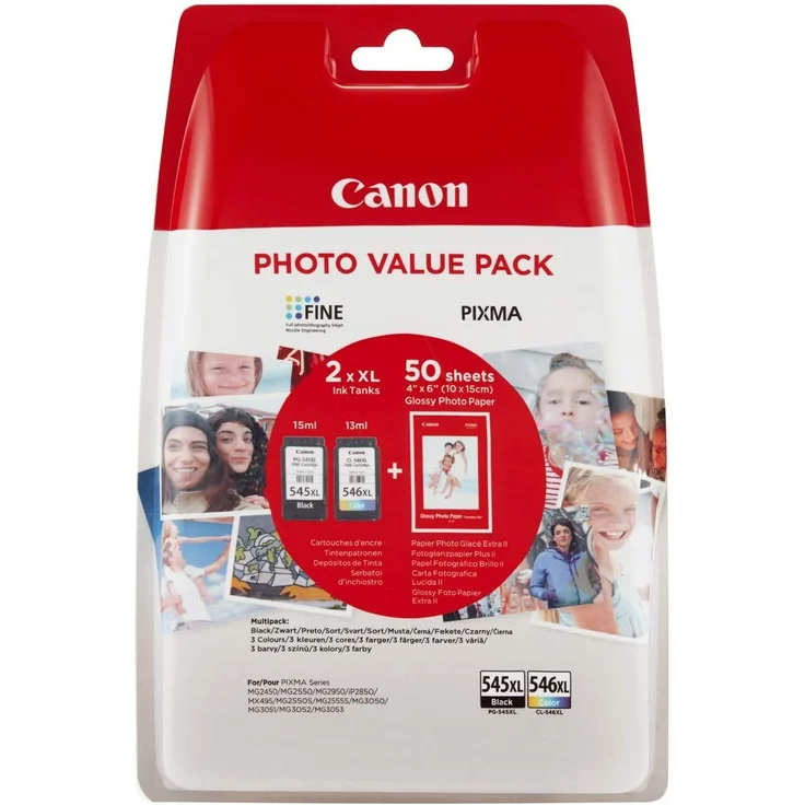 Canon PG-545XL-CL-546XL Tintenpatrone, mehrfarbig – Bild 1