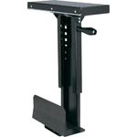 ROLINE Slim PC-Halterung , Untertisch Halter für den Computer , Ausziehbar und verstellbar , Schwarz