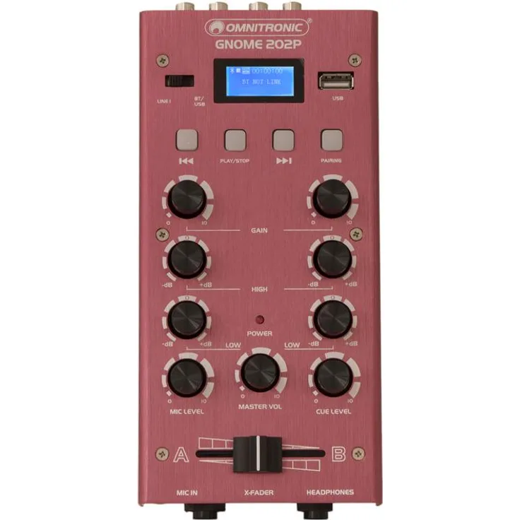 OMNITRONIC GNOME-202P Mini-Mixer rot
