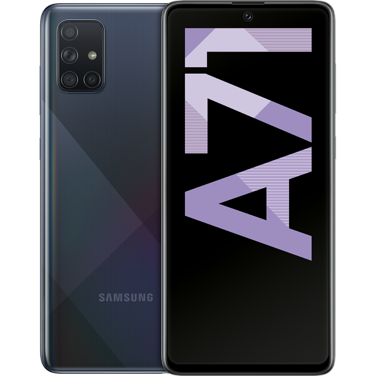 Samsung Galaxy A71 Smartphone 17cm (6,7 Zoll) SAMOLED-Display, 128GB interner Speicher, Nano-SIM, Android, Prism Crush Black – Bild 1