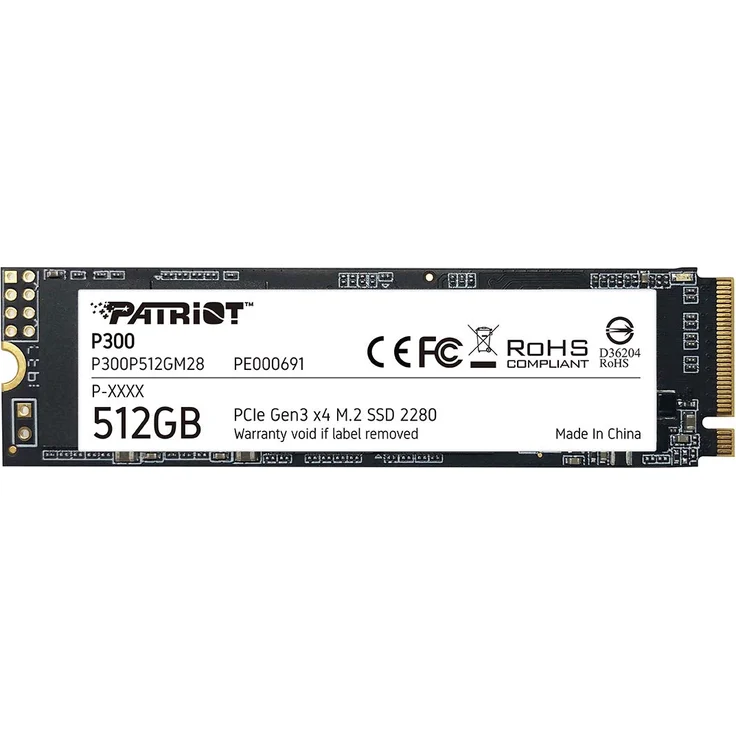 Patriot P300 - Solid-State-Disk - 512 GB - intern - M.2 2280 - PCI Express 3.0 x4 (NVMe) (P300P512GM28) – Bild 1