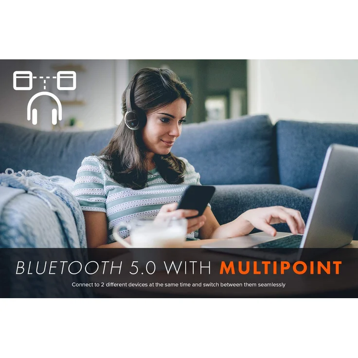 Creative Sound Blaster Jam V2 On-Ear-Kopfhörer, mit Bluetooth, Noise Cancelling, geeignet für iPhone, schwarz – Bild 10