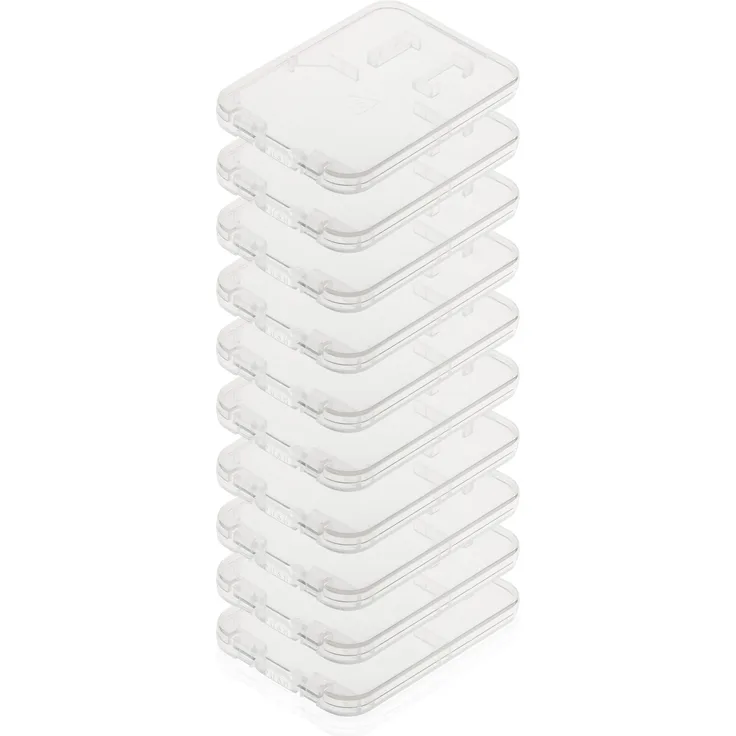 Poppstar Speicherkartenhüllen Aufbewahrungsbox für SD MMC MicroSD, 10 Stück