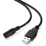 Lade-Kabel USB-Stecker Typ A auf DC-Hohlstecker-Buchse (5,5 x 2,5 mm, 60 cm)