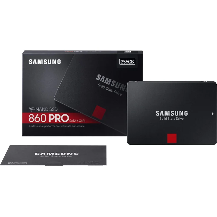 Samsung 860 PRO MZ-76P256BW - Solid-State-Disk - verschlüsselt - 256 GB - intern - 2.5 Zoll (6.4 cm) - SATA 6Gb/s - Puffer: 512 MB - 256-Bit-AES - TCG Opal Encryption 2.0 (MZ-76P256BW) – Bild 2