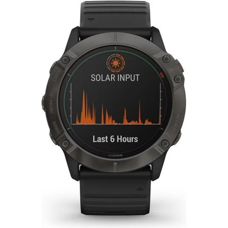 Garmin fēnix 6X Pro Solar Titanium Smartwatch GPS, 51mm, Silikonarmband, Schiefergrau/Schwarz – Bild 2