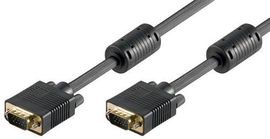 Wentronic Components Handels Goobay - VGA-Kabel - HD-15 (M) - HD-15 (M) - 5,0m - Flügelschrauben - Schwarz