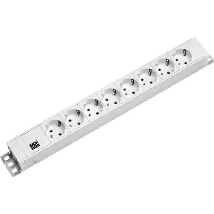 Bachmann 333.001 Tischsteckdose Classic Line 48,3 cm (19 Zoll), 8-fach ohne Schalter 1,75m