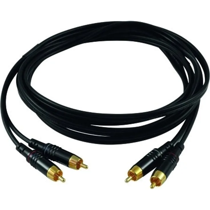 SOMMER CABLE Cinch Kabel 2x2 3m sw Hicon