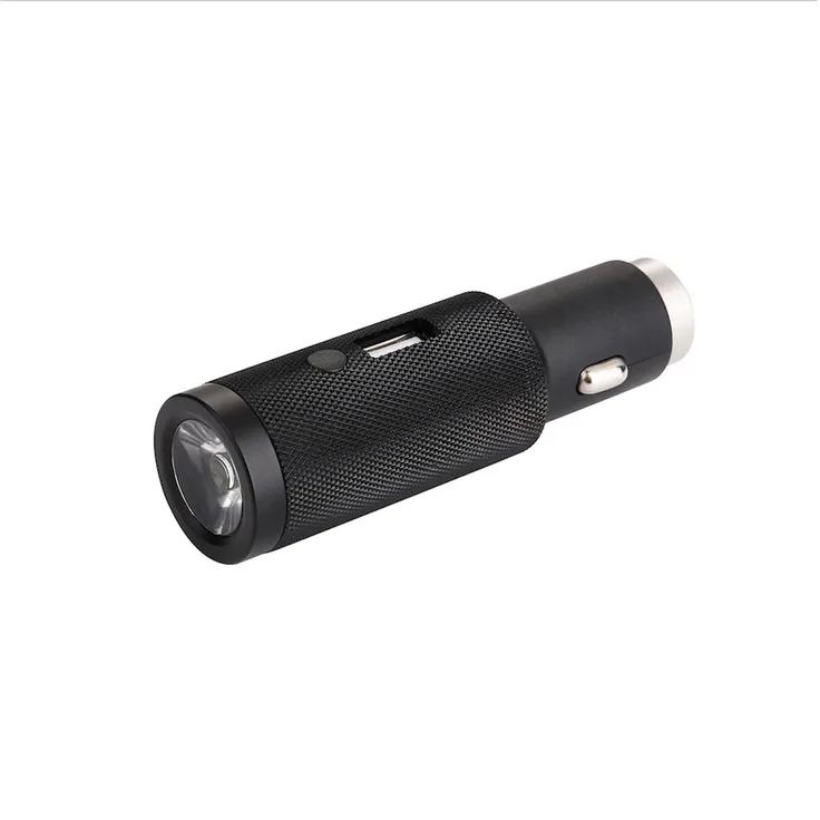 Realpower Car Charger mit Taschenlampe und Notfallhammer