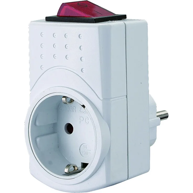 GAO EMP600SW-PP-G Zwischenstecker mit Schalter, 2-polig