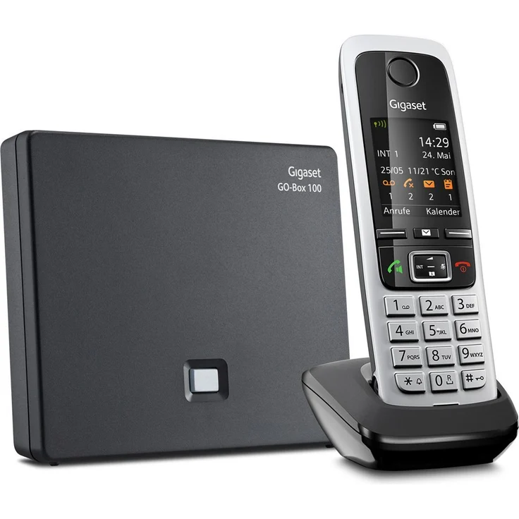 Gigaset C430A GO - Schnurlostelefon mit Anrufbeantworter - Analog und IP-Telefon, Fritzbox kompatibel - Mobilteil mit brilliantem Farbdisplay - DECT-Telefon für Router, schwarz – Bild 2