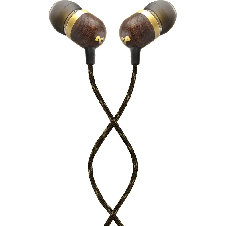 House of Marley Smile Jamaica In-Ear Kopfhörer - 1-Knopf Steuerung, Geräuschisolierung, 9.2mm Treiber, Mikrofon, Gelaufsätze in 2 verschiedenen Größen, verwicklungsfreies Kabel - 31659 rot