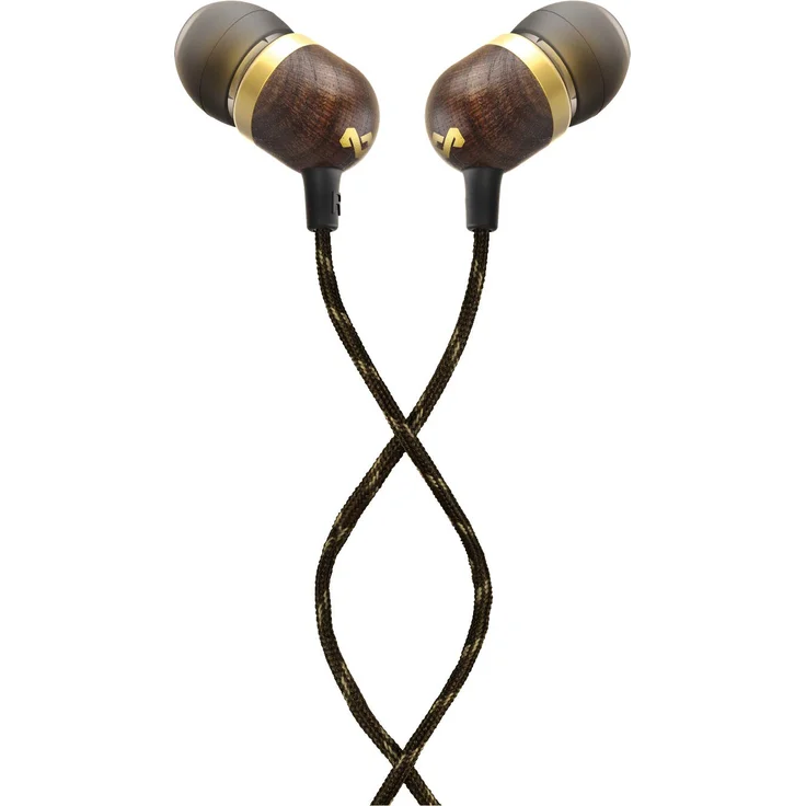 House of Marley Smile Jamaica In-Ear Kopfhörer - 1-Knopf Steuerung, Geräuschisolierung, 9.2mm Treiber, Mikrofon, Gelaufsätze in 2 verschiedenen Größen, verwicklungsfreies Kabel - 31659 rot