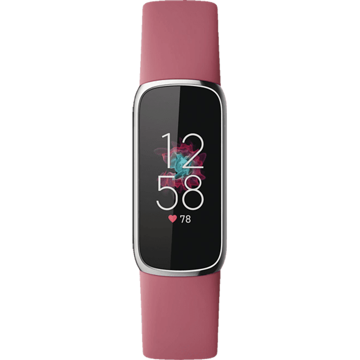 Fitbit Luxe Fitness-Tracker GPS, Damen, Einheitsgröße, Edelstahlgehäuse, Silikonarmband, Orchidee/Platin – Bild 2