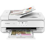 Canon PIXMA TS9551C Tinten-Multifunktionsgerät (Druck bis DIN A3, Drucken, Scannen, Kopieren, 5 Separate Tinten, WLAN, LAN, Print App, 2 Papierzuführungen) Weiss